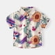 thumbnail image 2 of Camisa de manga corta con solapa de verano para niños de 2 a 6 años, camisas de estilo abstracto a la moda para exteriores, Tops para vacaciones en la playa, ropa para niños, 2 of 6