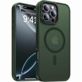 thumbnail image 1 of wonima44 Magnetic for iPhone 16 Pro Max Case[Compatible with MagSafe][Military-Grade Drop Protection][Anti-Yellowing] Shockproof Translucent Matte Cover for iPhone 16 Pro Max Phone Case,Forest Green, 1 of 1