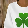 thumbnail image 5 of Fewfanhot Womens Tops St. Patricks Day Shamrock Sweatshirt Raglan Sleeve Clover Print Jumper Irish Crew Neck Pullover Tops, 5 of 6