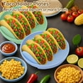 thumbnail image 6 of MOQIN Silicone Taco Holder Plates, Reusable Taco Shell Holders with Dividers Silicone Taco Holders, Compact Taco Rack 4-Slot for Street/Hard Shell Tacos, Party Taco Server Mini Taco Holder, 6 of 7
