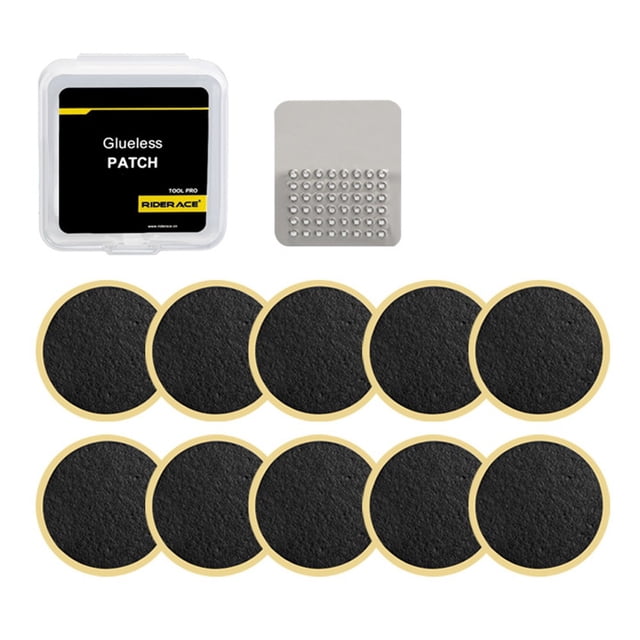 10Pcs Glueless Chip Patches Bicycle Inner Tire Repair Kit Bike Tire Repair Tools