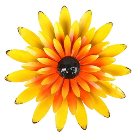 

LIHUA Sun Flower Pendant Decorative Innovative Wrought Iron American Style Flower Sculptures for Garden