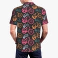 thumbnail image 2 of Polo Shirts for Men, Bike Exotic Pattern Cuteness Casual Mens Polo Shirts Short Sleeve Button Down Classic Mens Golf Polo Shirts, 2 of 7