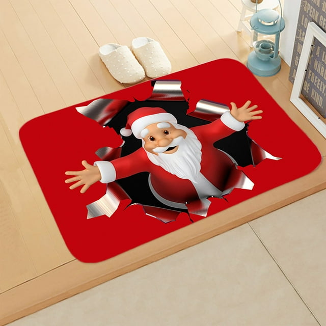 Yhmxh Bathroom Rugs,Rugs for Living Room,Area Rug 1pc Merry Christmas Welcome Doormats Indoor Home Carpets Decor 40x60CM The Carpet