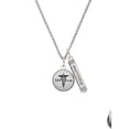 thumbnail image 2 of Delight Jewelry Silvertone Domed Black MPharm Silvertone Mother Daughter Bar Charm Necklace, 23", 2 of 4