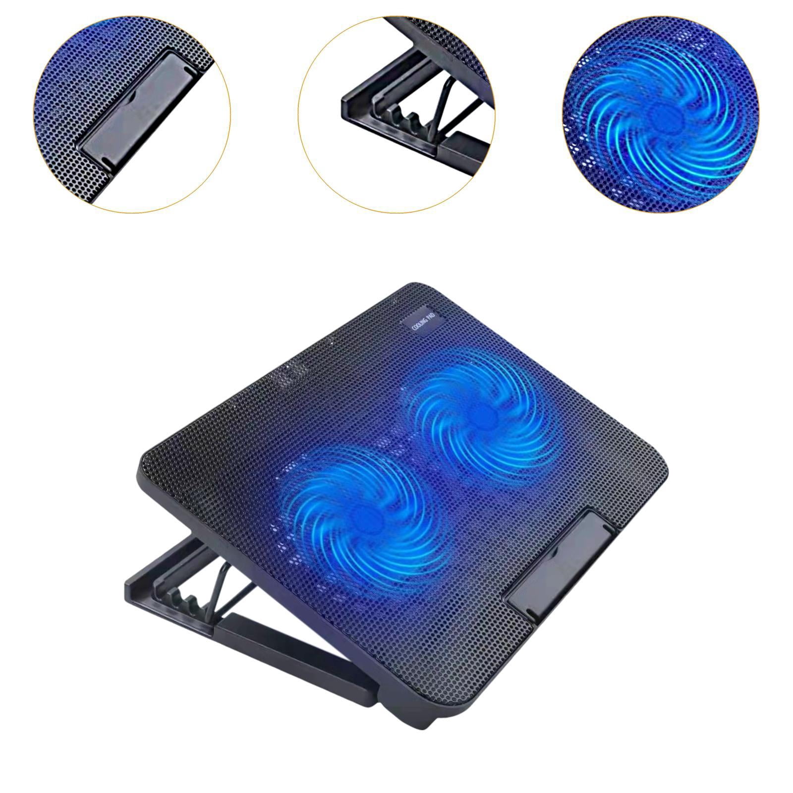 Wzmzjy Notebook Laptop Cooler Fan Cooling Stand Multipurpose Portable Anti Slip Baffle