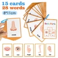 thumbnail image 1 of 15-Card Montessori Flash Cards Set - Help Kids Learn 28 Body Parts & Improve Cognitive Skills!, 1 of 4