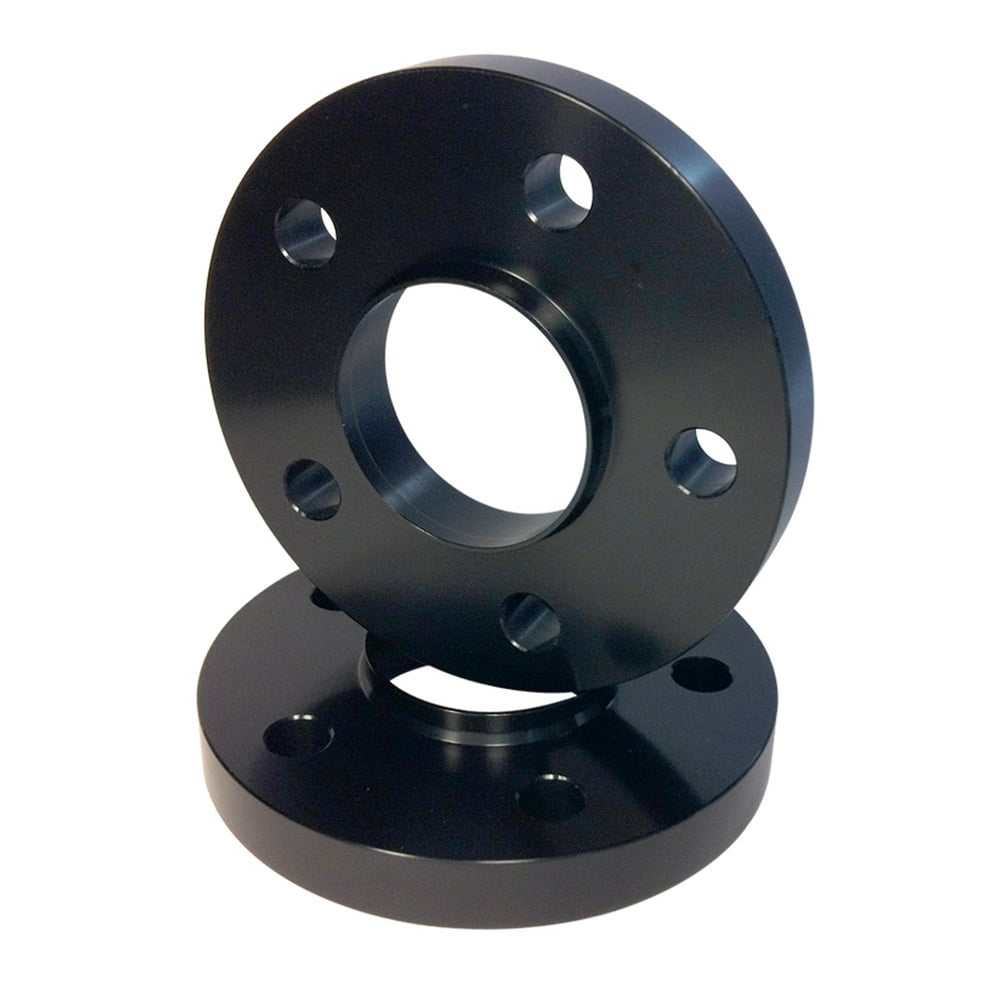 4 QTY 15mm 5x4.75" (5x120) Black Hub Centric Wheel Spacer Kit / Chrome