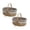 A674 C 10.2x9.8x7.9" 2Pack, variant on 2Pcs Wicker Picnic Basket With Removable Liner, Empty Picnic Baskets With Lid, Vintage-Style Picnic Hamper With Folding Woven Handle For Picnic, Camping, Outdoor, Halloween, Thanks Giving, Birthday