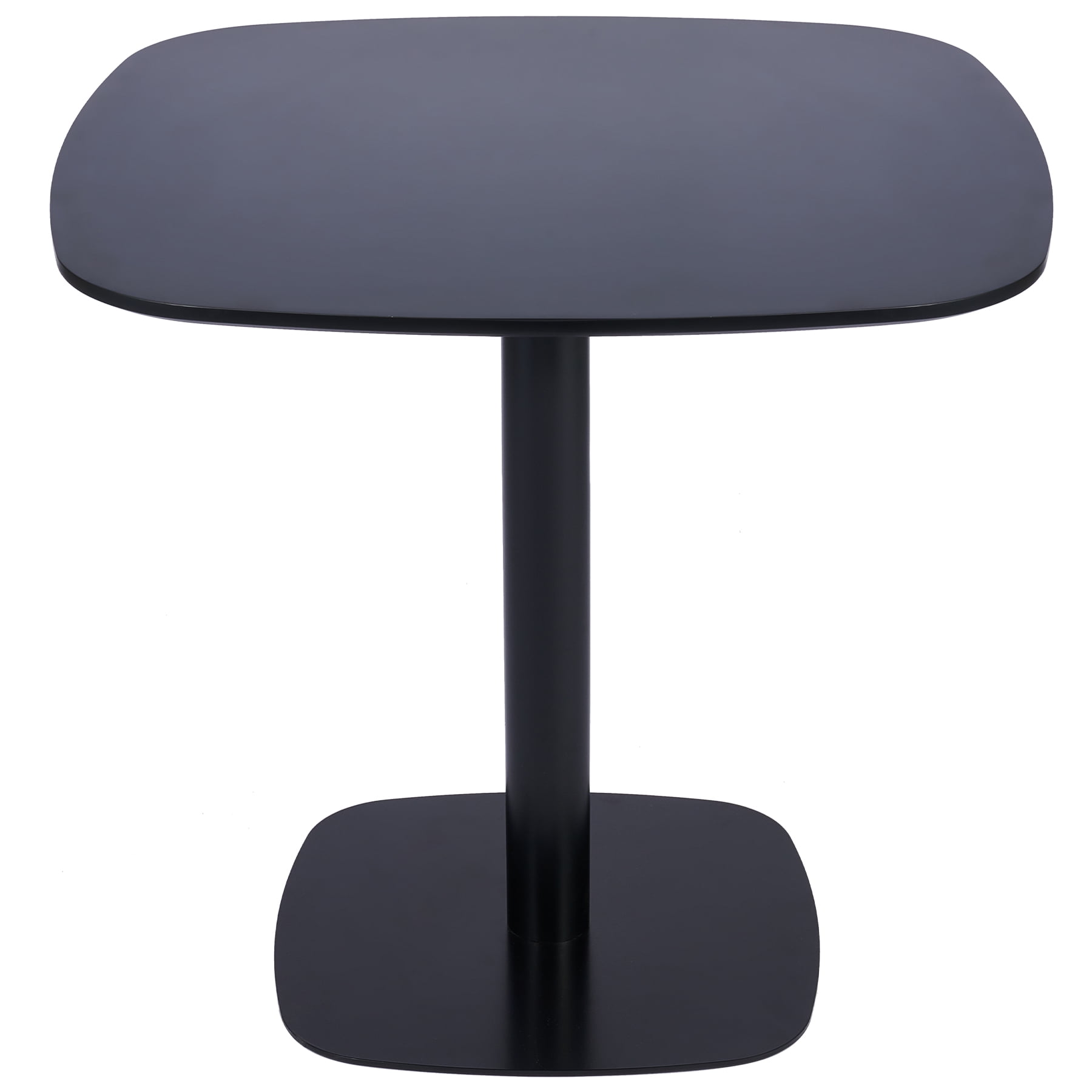 32" Tulip Table Small Pedestal Table for 4 Modern Square Dining Room Table Black