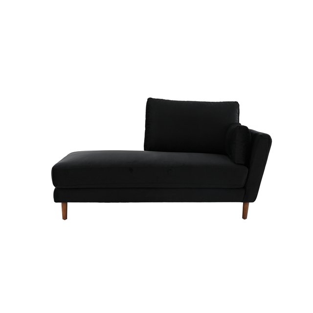 Chaise lounge brazo derecho Levanto pata nogal - Negro WEIK Levanto