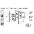 thumbnail image 6 of Extension TV Wall Mount Full Motion Swivel Articulating Bracket for Most 37”-60” LED LCD OLED Plasma Flat Screen TV  (Full Motion), 6 of 7