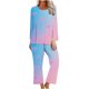 thumbnail image 1 of Puntoco Pijamas para mujer Conjunto de pijama con parte superior y pantalones casuales con estampado navideño para mujer, 1 of 3
