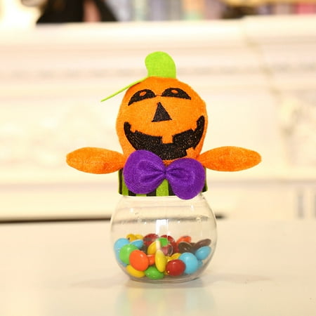 Pumpkin Ghost Shape Candy Box Funny Halloween Box Candy Jar Candy Transparent