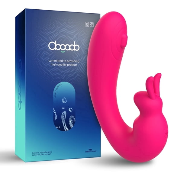 Obgado 2 IN 1 Wearable Vibrator Adult Sex Toys for Women, Vibrator for Women Rabbit Vibrator with 10 Vibrating & Flapping Modes,Adult Toys