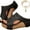 Black, variant on Women's Comfy Cork - Wedge Platform Slides - Thick - Soled, Anti - Slip Summer Sandals in Artificial Leather