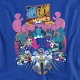 thumbnail image 2 of Teen Titans Go to The Movies Burst Through Women's T Shirt, Royal, Small, 2 of 6
