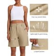 thumbnail image 5 of Pinspark Women's Hiking Cargo Shorts Quick Dry Work Summer Shorts for Women Golf Travel Athletic with Zipper Pockets, 5 of 6