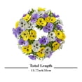 thumbnail image 3 of Spring Decor,Spring Artificial Eucalyptus Pansy Wreath Realistic Floral Texture Lightweight Easy Hanging Setup,Festive Decor for Home Front Door Wall Porch Patio Living Room Spring Decors, 3 of 9