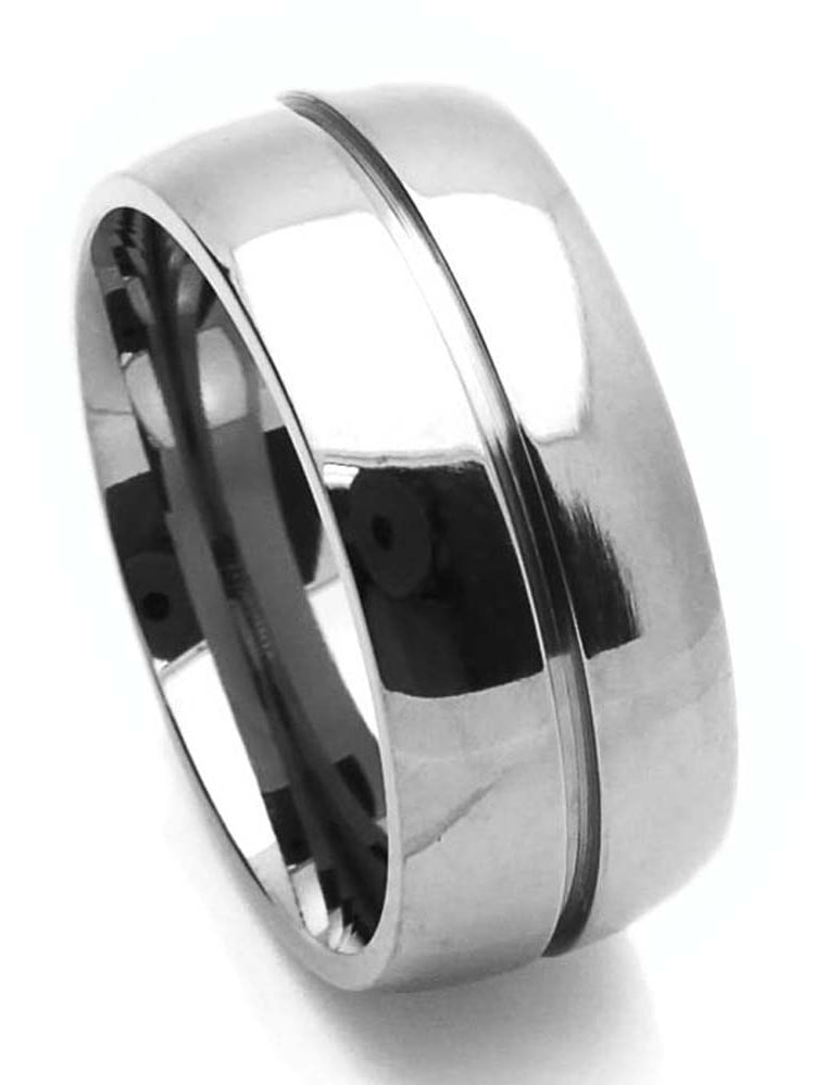 Pristine J Men's 9mm Titanium Comfort Fit Wedding Band