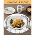 thumbnail image 3 of 15 Inch Round Placemats Set of 4, Black Dandelion Non Slip Heat Insulation PP Table Mats, Country Modern Minimalist Flower Washable Place Mats for Kitchen Dining Party Table Decor, 3 of 7