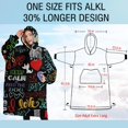 thumbnail image 4 of Oversized Wearable Blanket Hoodie,I Love My Dogs Art Sherpa Blanket Hoodie with Super Pockets,Super Warm Fuzzy Pullover for Women & Men, 4 of 6