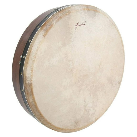 Bodhran 18x4 Inch - Traditional Irish Drum with Tunable Goatskin Head - Includes Tipper & Wrench - Single Crossbar - World Music Percussion Instrument