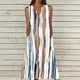 thumbnail image 1 of TaTaai Ladies V Neck Sleeveless Maxi Dress Strap Detail Casual Summer Loose Fit Beach Vacation Long Sundress Gift, 1 of 5