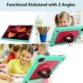 thumbnail image 5 of SOATUTO for iPad Air 6 5 4 10.9 2024 2022 2020 iPad Pro 11 Case 2022 with Handle 360° Kickstand Protective Armmor Case for iPad Pro 11 inch, iPad Air 6th  5th 4th Gen 10.9 Green+Pink, 5 of 7