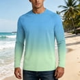 thumbnail image 2 of Long Sleeve Shirt Men Beach Summer Athletic Quick Dry Sun Protection Fishing Outdoor Hiking UPF 50 Running T-Shirt, M, 2 of 6