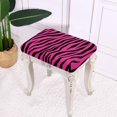 thumbnail image 6 of FOR U DESIGNS Zebra Pink Pattern Stool Covers Rectangle Soft Counter Bar Stools Cover Wear-Resistan Vanity Chair Cover Stool Upholstered Protector Slipcover, Set of 2, 6 of 9