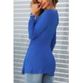 thumbnail image 3 of Sherrylily Women V-Neck Front Knotted Blouse Shirt Long Sleeve Elegant Casual T-Shirt Pullover Tops, 3 of 4