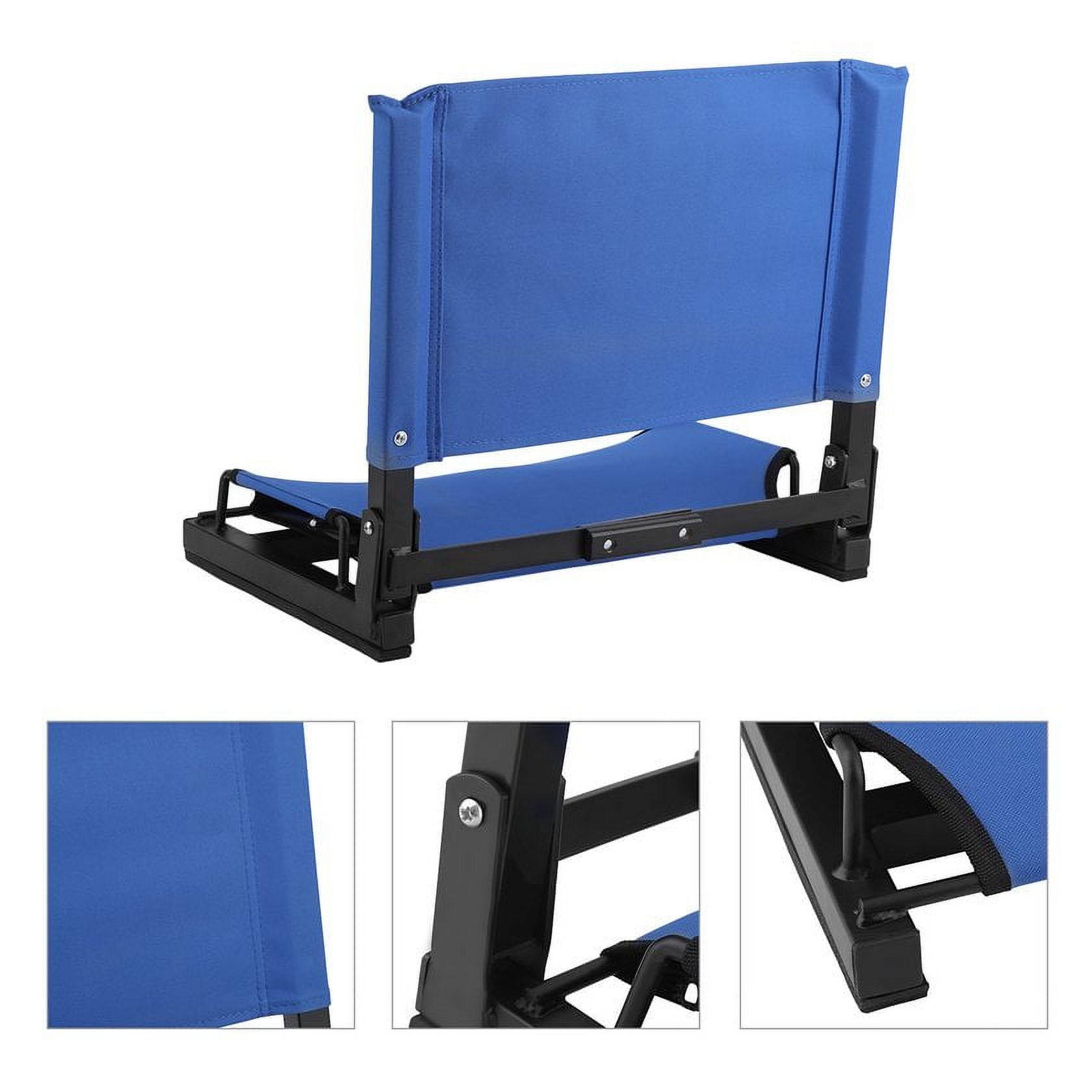 Bleacher Seats With Backs And Cushion，Folding Portable Stadium Bleacher Cushion Chair Durable Padded Seat With Back - image 4 of 7