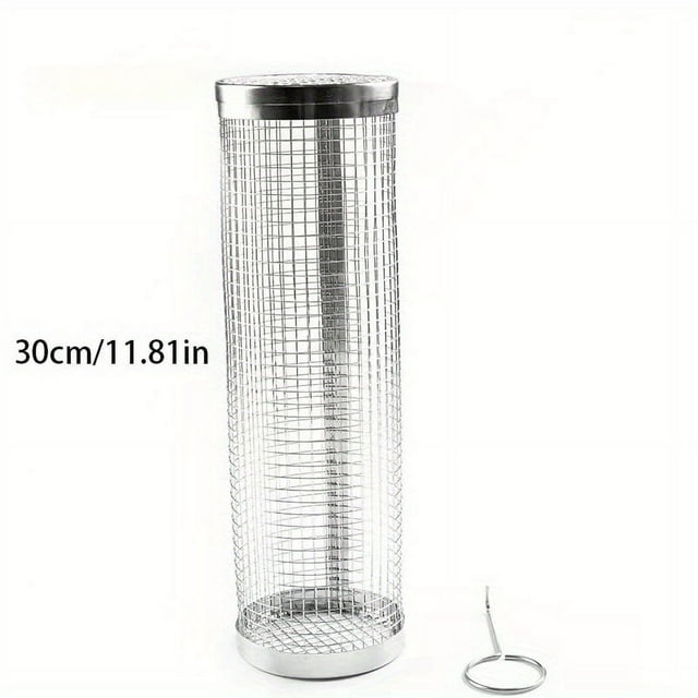 1pc, BBQ Net Tube, Grill Basket, Barbecue Bag, For Fish, Vegetables, And More, Barbecue Tool, Kitchen Gadgets, Kitchen Accessories, Home Kitchen Items, Outdoor Decor