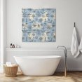 thumbnail image 3 of Nautical Blue Wall Art Painting on Canvas, Sailing Anchor Compass Lighthouse Fish Canvas Art Home Prints Wall Art Framed Modern Artwork for Living Room Bedroom Wall Decor 20x20in, 3 of 9