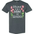 thumbnail image 3 of Inktastic Blessed to Be a Mom and Grandma Pink Flowers T-Shirt, 3 of 5