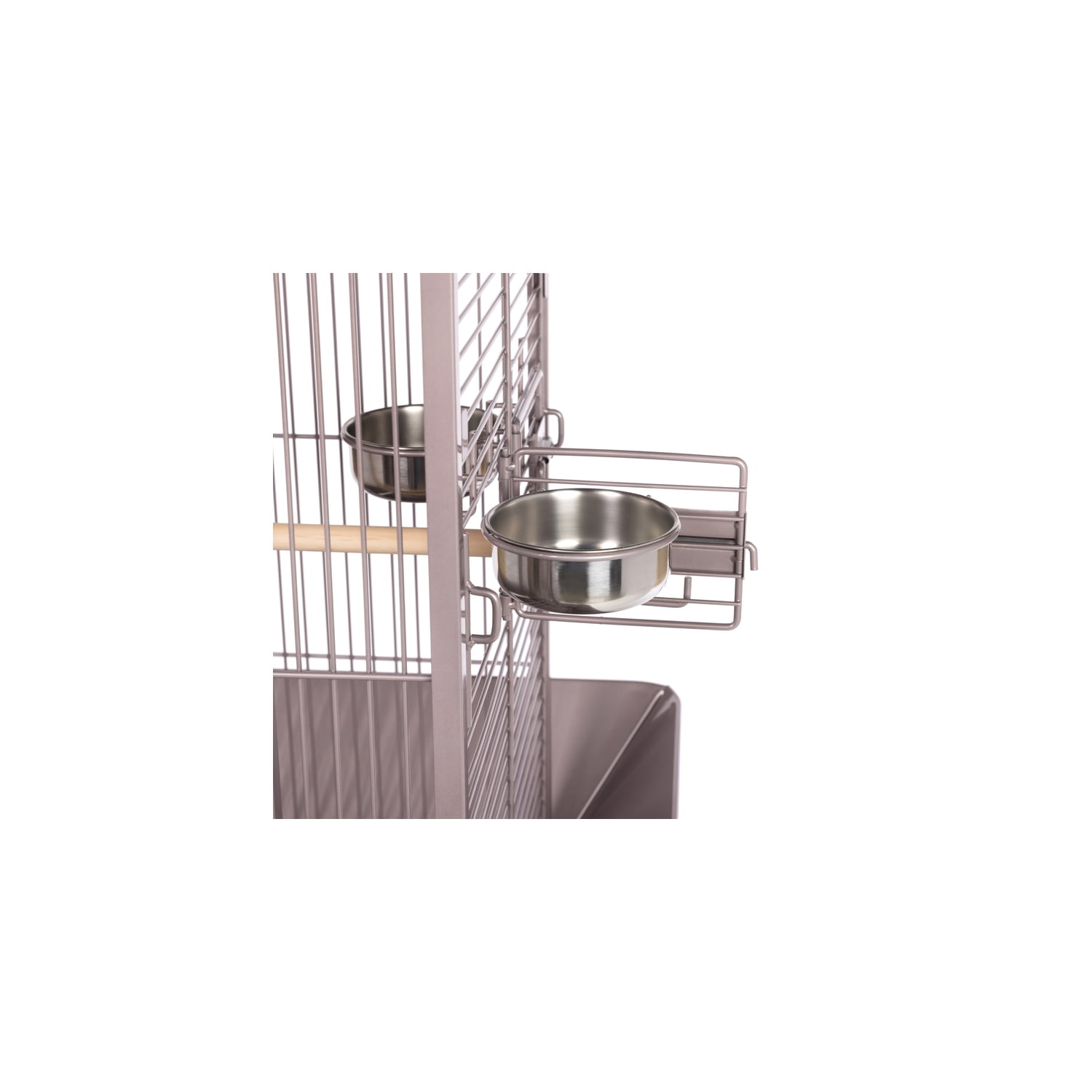 HomeStock Retro Renaissance Iron Select Bird Cage with Elegant Design, Durable Construction, Easy-Clean Tray-Color:Blush