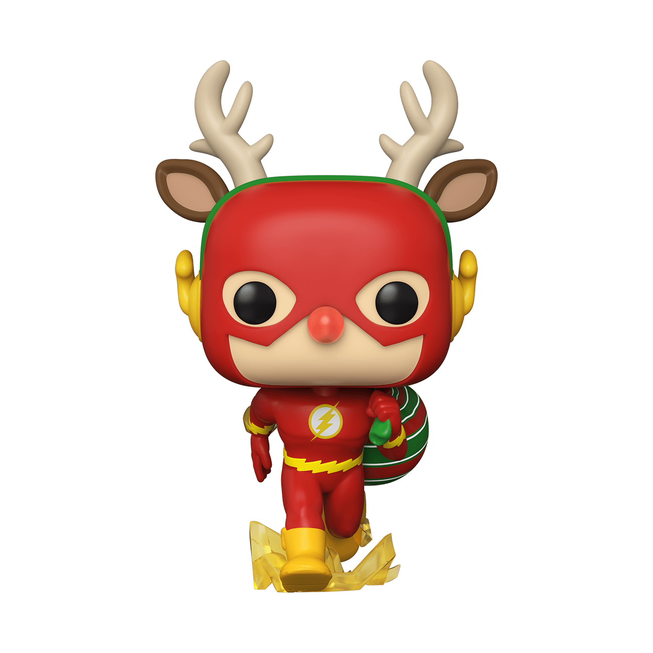 NEW 2020 Flash as Rudolph Reindeer Plushies DC Super Heroes Christmas 8" Tallx7" 