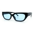 thumbnail image 4 of Womens Classic Mod Rectangular Cat Eye Plastic Fashion Sunglasses Black - Blue, 4 of 8