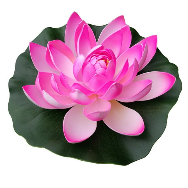 EastVita 18CM Artificial Floating Lotus Shape Water Surface Decorartion for Pool Pond