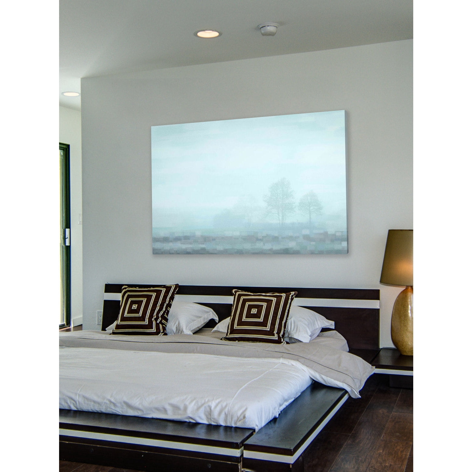 Parvez Taj Hues of Blue Art Print on Premium Canvas