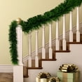thumbnail image 5 of 6.56Ft Green Christmas Garland Decorations, Xmas Greenery Tinsel Stems Non-Lit Soft Twist Garland Decor for Tree Stairs Railing Front Door Mantle Fireplace Indoor Outdoor Holiday Home(Green,78.7x3"), 5 of 8