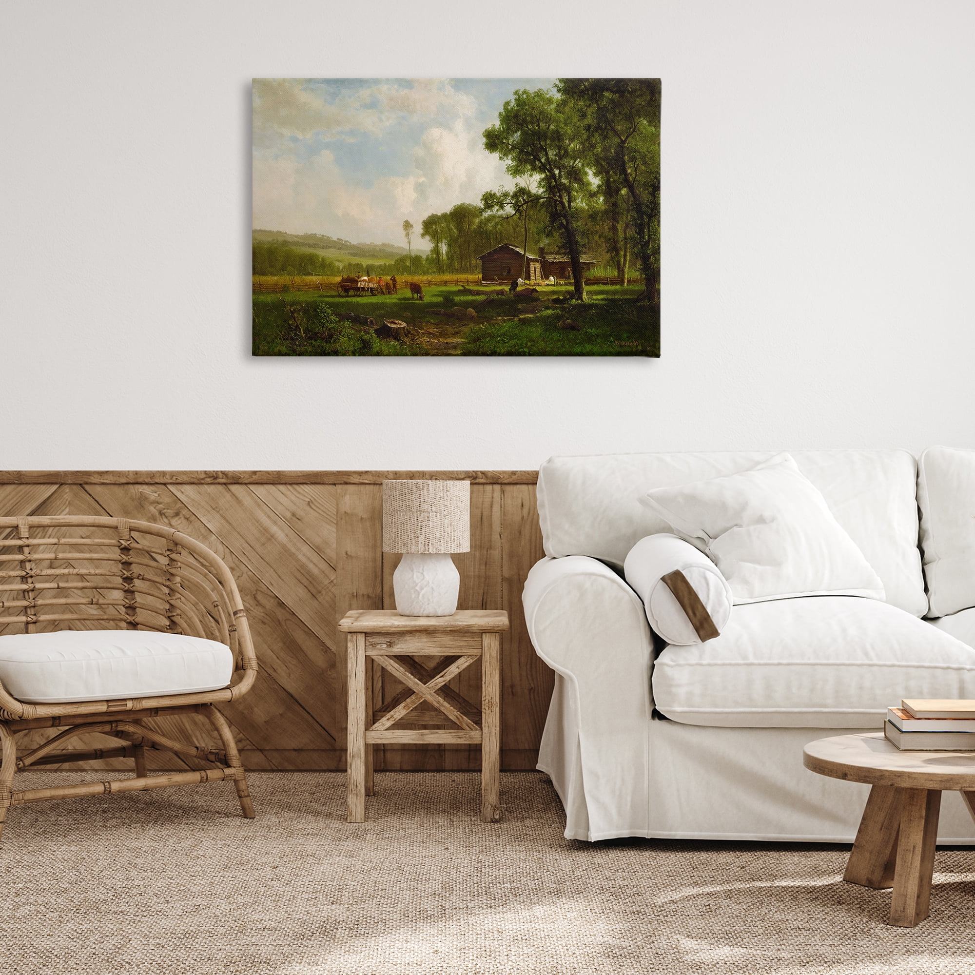 Stupell Industries Early Settlers Classical Landscape & Nature Painting Wrapped Canvas Art Print Wall Art, 36 x 24