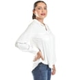 thumbnail image 2 of Blusa con detalle deshilachado Roman Fashion /Juvenil, 2931 (Blanco) blanco G, 2 of 5