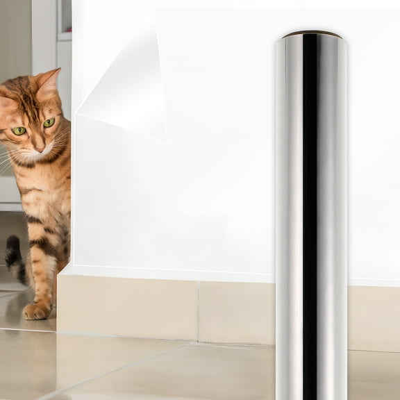 Clear Electrostatic Wall Protector Film Roll 3 Meters - Removable Furniture and Sofa Guard Against Pet