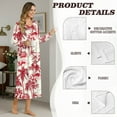 thumbnail image 5 of DISNIMO Women's Long Sleeve Nightgown Palm Tree Print Full Length Sleepwear Long Pajama Dress V Neck Night Gowns Comfy Breathable Sleep Shirts, XL, 5 of 8