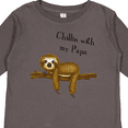 thumbnail image 4 of Inktastic Chillin with Papa Sloth Cute Boys Long Sleeve Toddler T-Shirt, 4 of 5