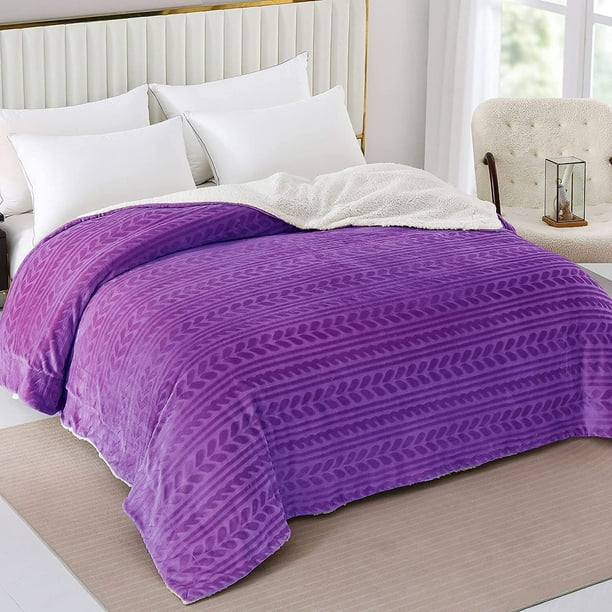 Exclusivo Mezcla King Size Sherpa Fleece Bed Blanket, Ultra Soft and
