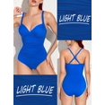thumbnail image 1 of HOMGAO, bañador Sexy de una pieza con realce para mujer, traje de baño fruncido de talla grande, traje de baño Vintage con Control de barriga, trajes de baño L-4XL Tan Jianjun unisex, 1 of 2