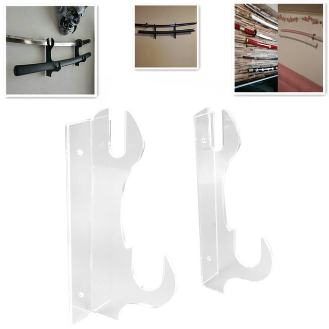 Soporte de exhibición de espada 2 uds soporte para cuchillos Samurai montado en la pared ANGGREK Otros